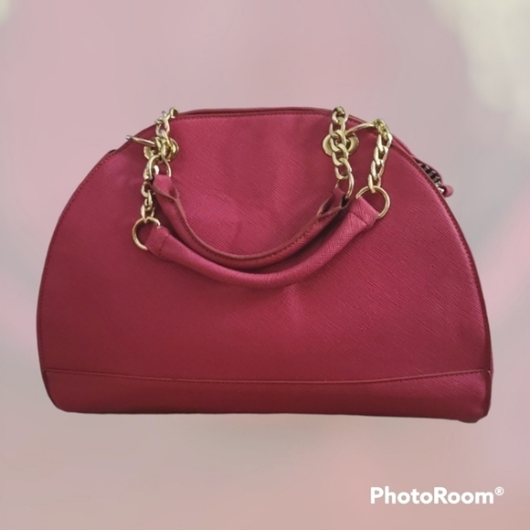 Justfab Barbie Hot Pink Dome Satchel FLAWED - Picture 1 of 9